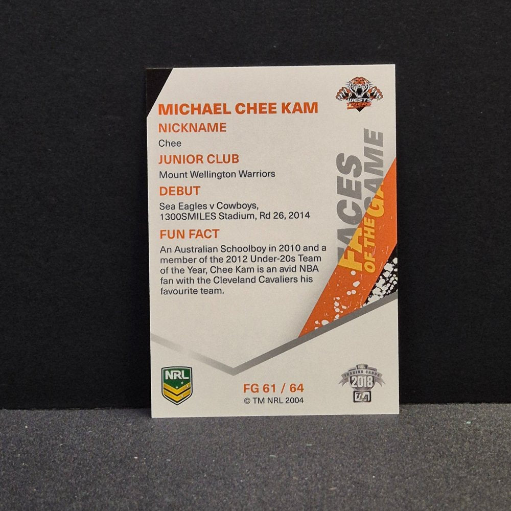 2018 NRL Traders - Faces of the Game - FG61 - Michael Chee Kam
