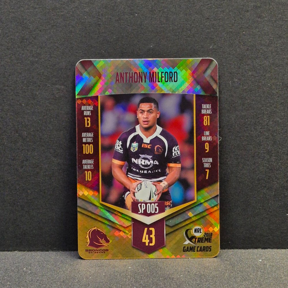 2018 NRL Xtreme - Silver Parallel - SP005 - Anthony Milford
