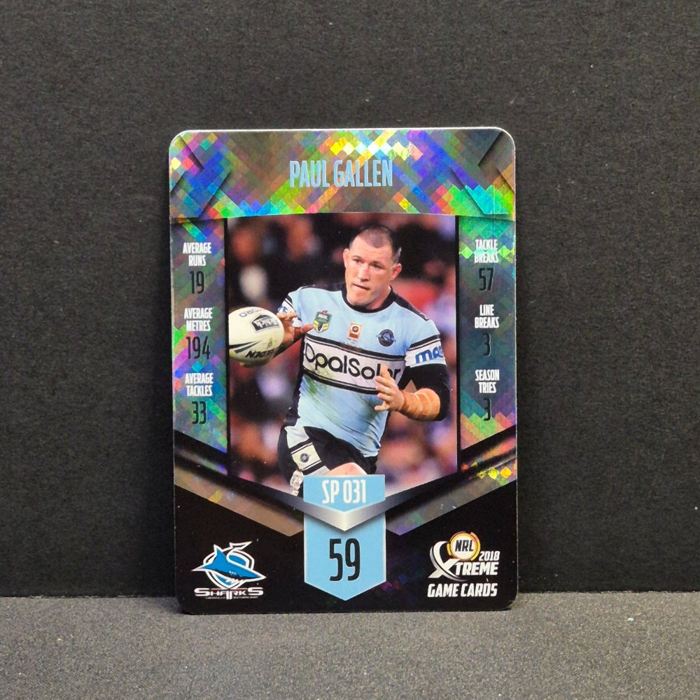 2018 NRL Xtreme - Silver Parallel - SP031 - Paul Gallen
