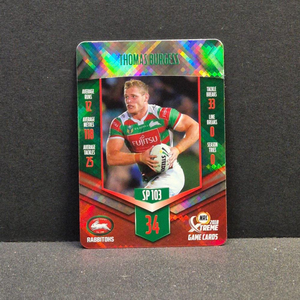 2018 NRL Xtreme - Silver Parallel - SP103 - Thomas Burgess