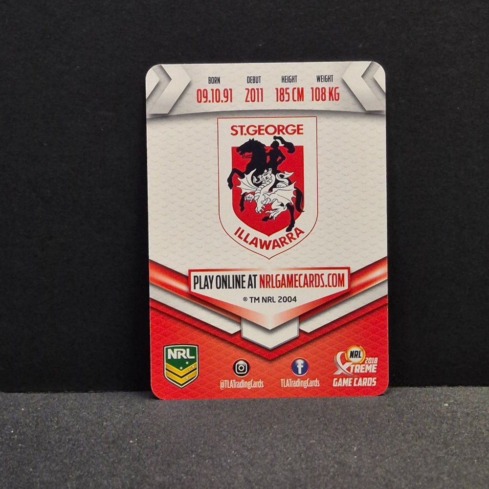 2018 NRL Xtreme - Silver Parallel - SP112 - Tyson Frizell
