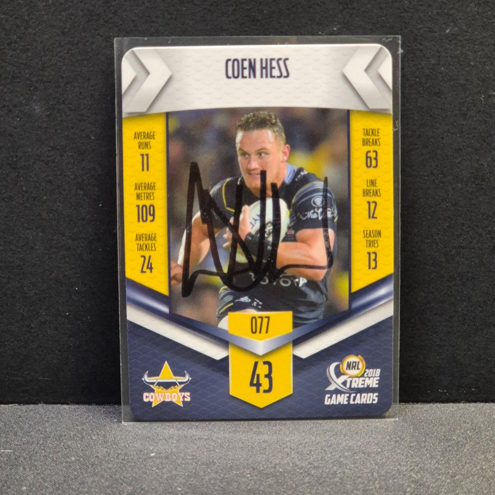 2018 NRL Xtreme - Signature Card - 077 - Coen Hess
