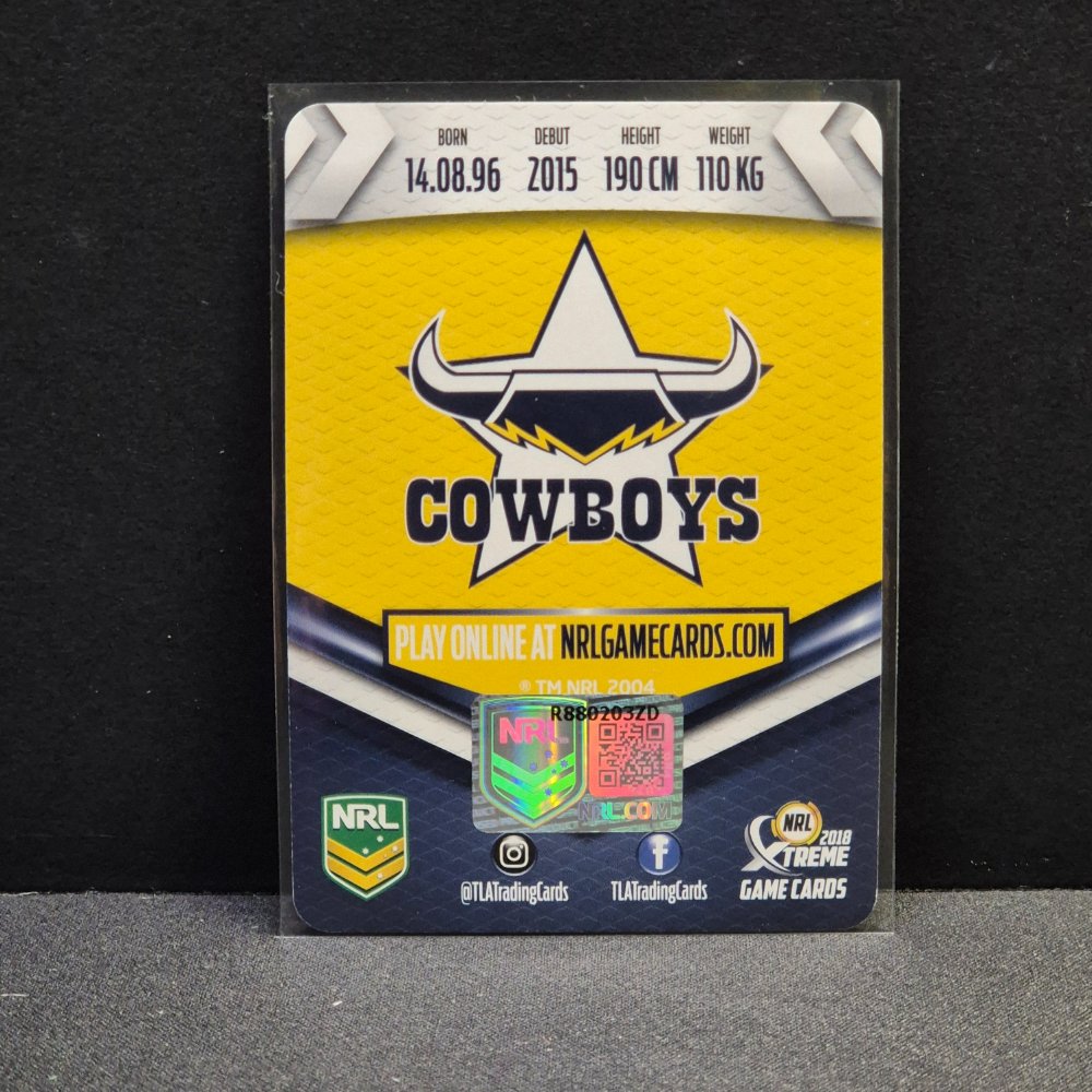 2018 NRL Xtreme - Signature Card - 077 - Coen Hess