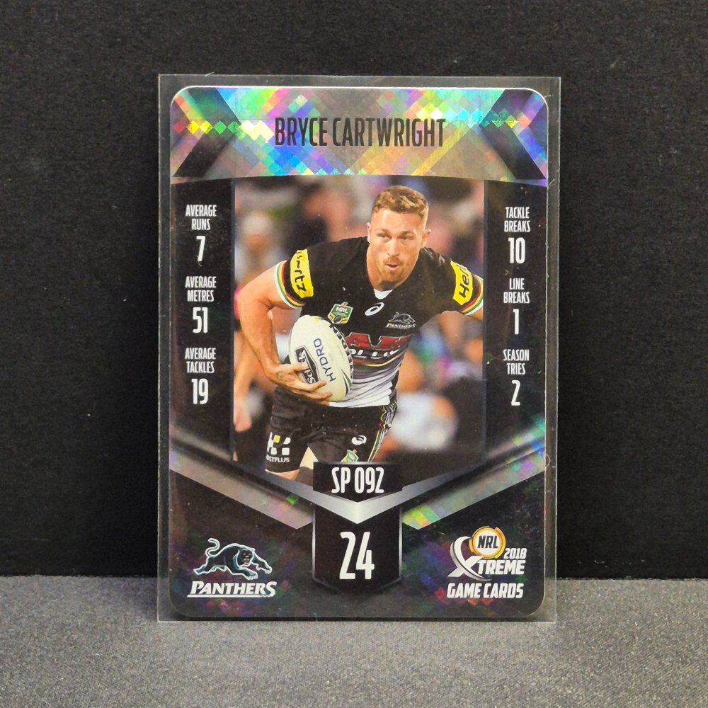 2018 NRL Xtreme - Silver Parallel - SP092 - Bryce Cartwright