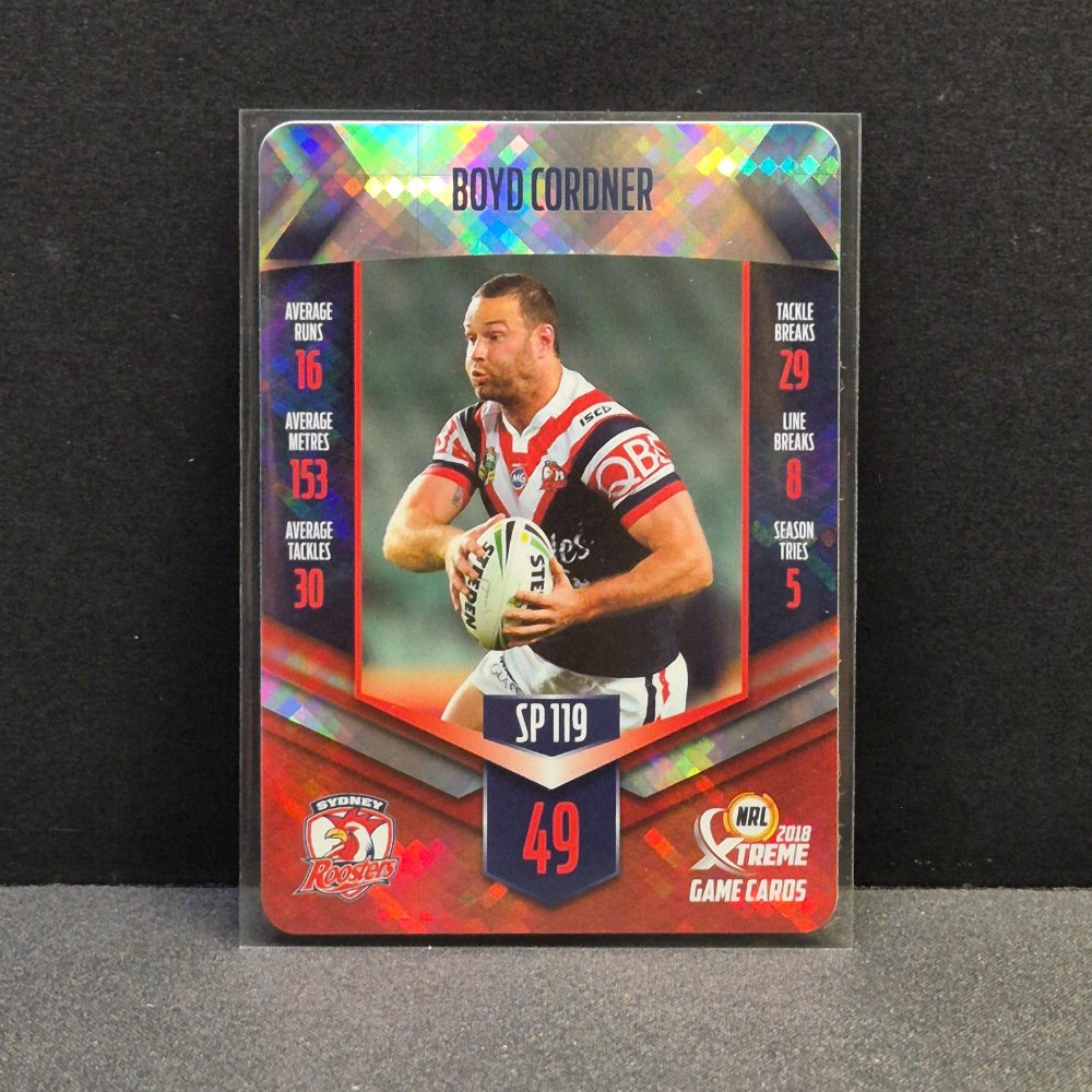 2018 NRL Xtreme - Silver Parallel - SP119 - Boyd Cordner
