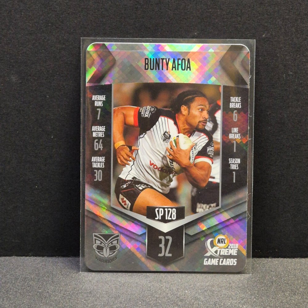 2018 NRL Xtreme - Silver Parallel - SP128 - Bunty Afoa