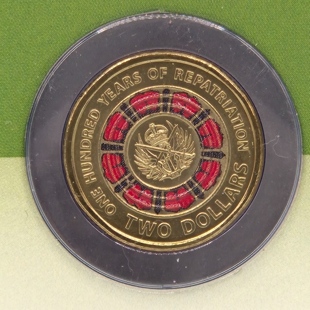 2019 $2 Repatriation Centenary Downies Collectables Card reverse