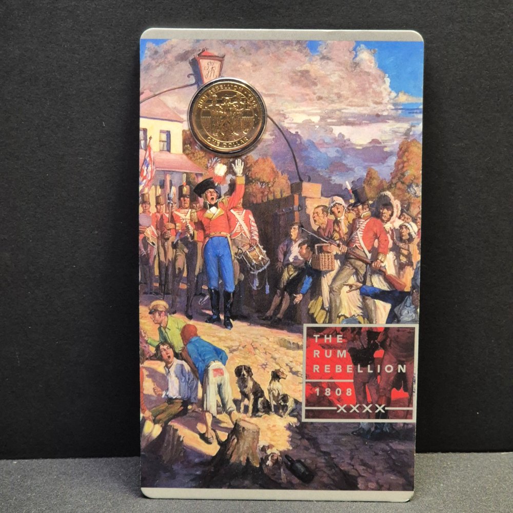 2019 $1 The Rum Rebellion Uncirculated Carded Coin