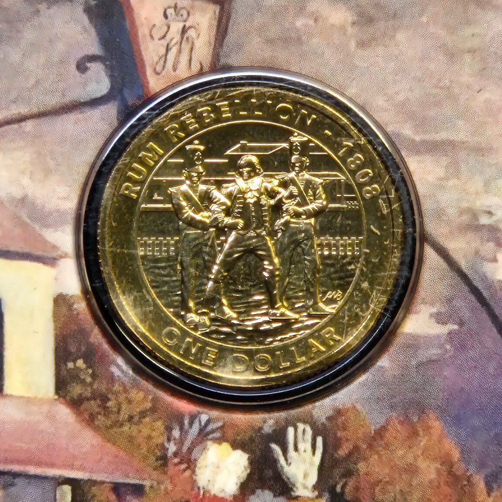2019 $1 The Rum Rebellion Uncirculated Carded Coin