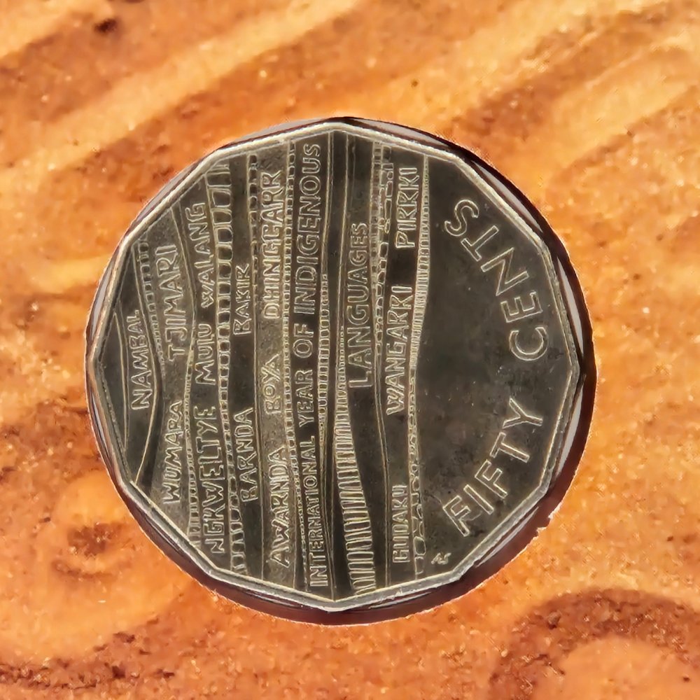 2019 50c Indigenous Languages PNC with Third Party ACBC 5 Years overprint