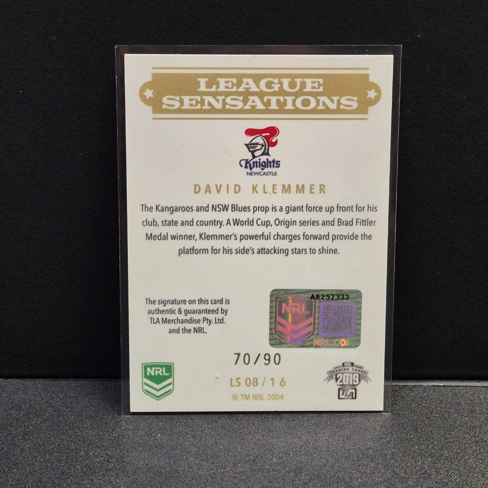 2019 NRL Traders Elite - League Sensations Signature - LS08 - David Klemmer