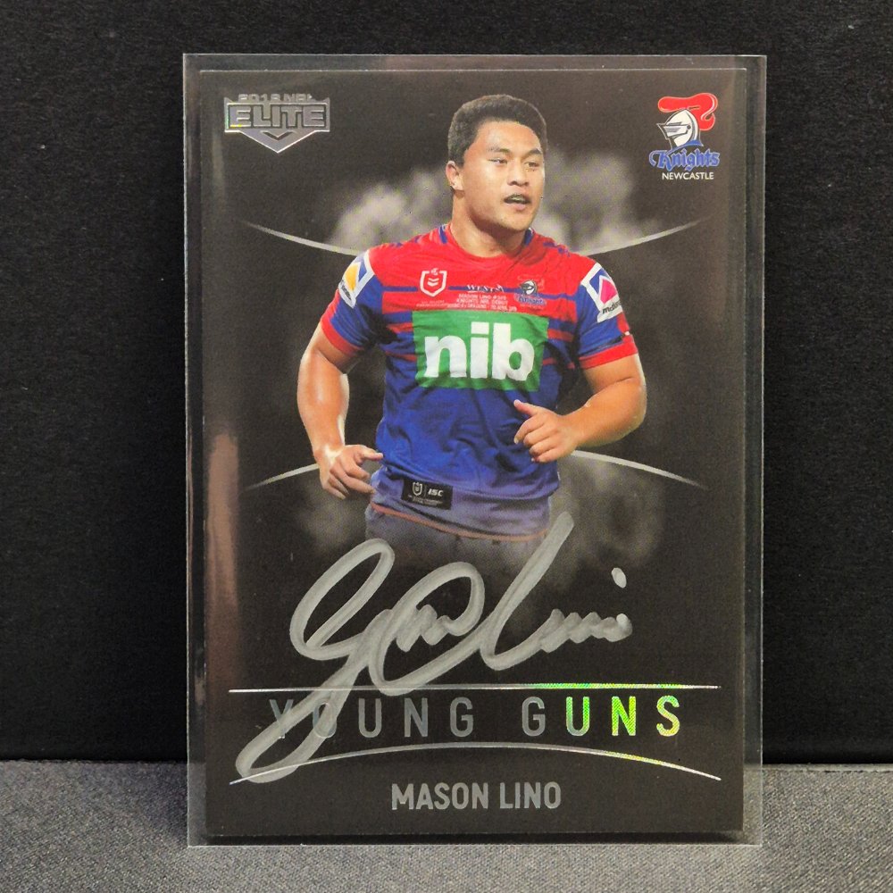 2019 NRL Traders Elite - Young Guns Signature Black - YGB08 - Mason Lino