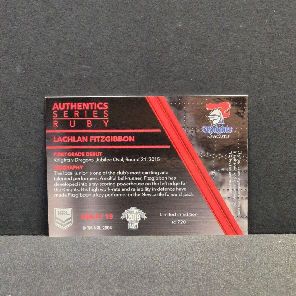 2019 NRL Traders - Authentic Series Ruby - ASR8 - Lachlan Fitzgibbon