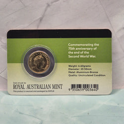 2020 $2 75 Years End of Second World War Downies Collectables Card - old design back