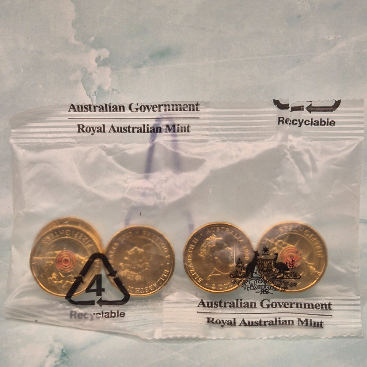 Sealed Royal Australian Mint bag of 5x 2020 $2 Australian Firefighters coins
