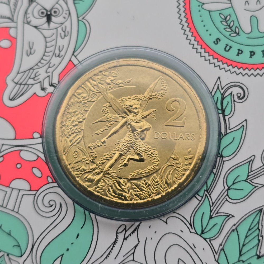 2020 $2 Tooth Fairy Carded Uncirculated Coin reverse