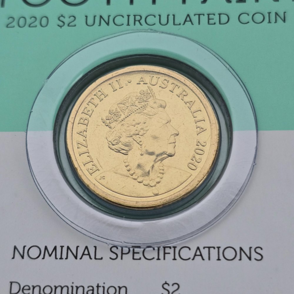 2020 $2 Tooth Fairy Carded Uncirculated Coin obverse
