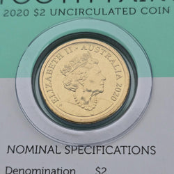 2020 $2 Tooth Fairy Carded Uncirculated Coin obverse