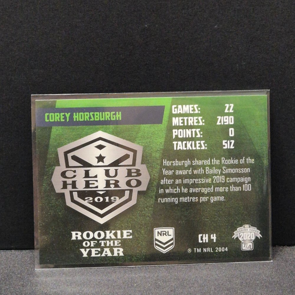 2020 NRL Traders - Club Heroes - CH4 - Rookie of the Year - Corey Horsburgh