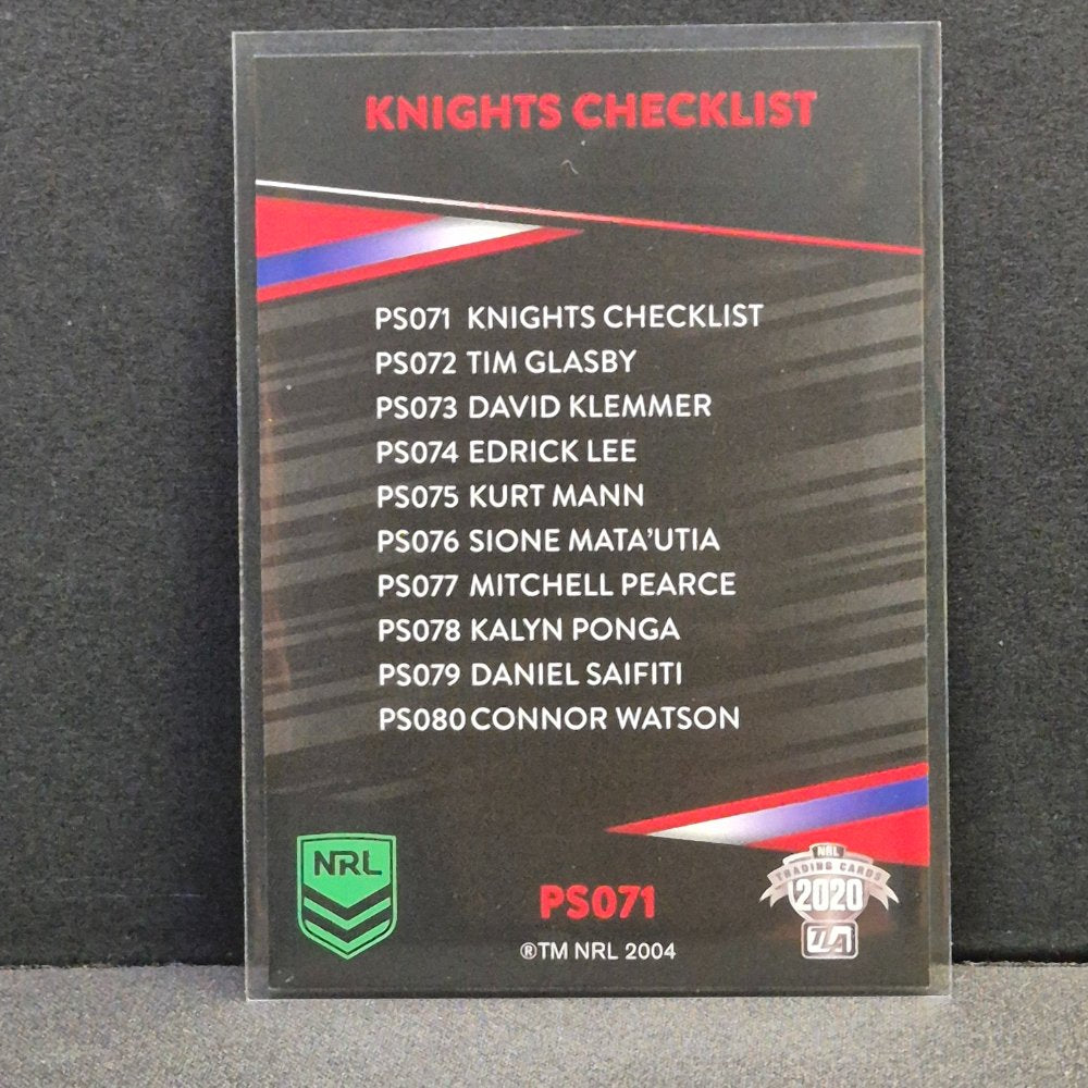 2020 NRL Traders - Parallels - PS071 - Newcastle Knights Checklist