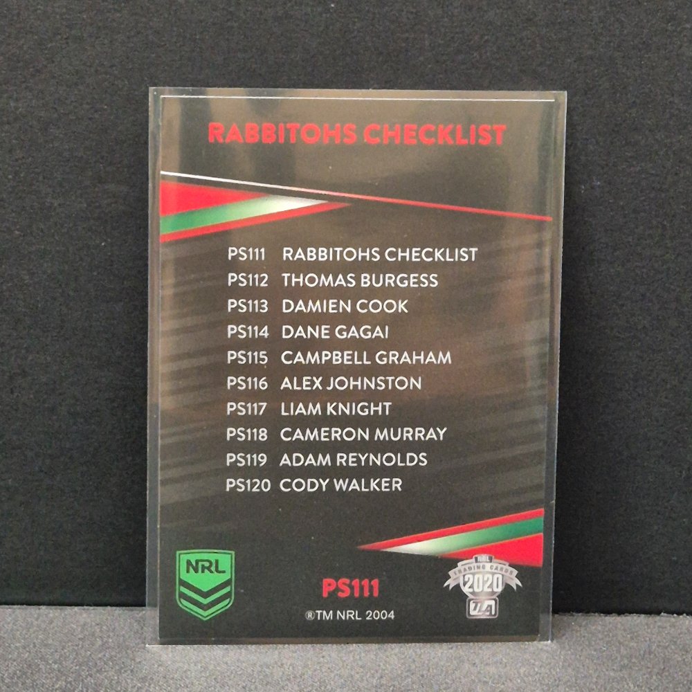 2020 NRL Traders - Parallels - PS111 - Rabbitohs Checklist