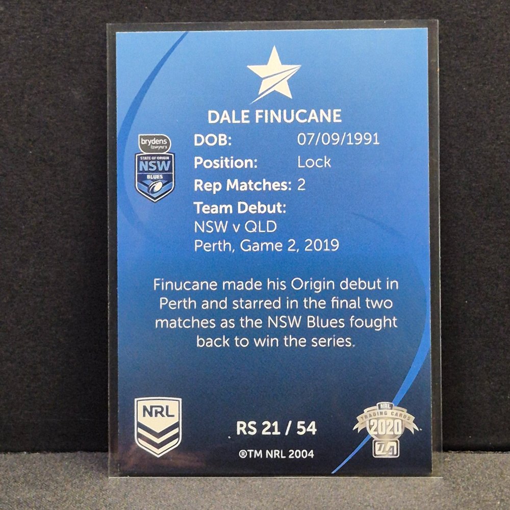 2020 NRL Traders - Representative Stars - RS21 - Dale Finucane