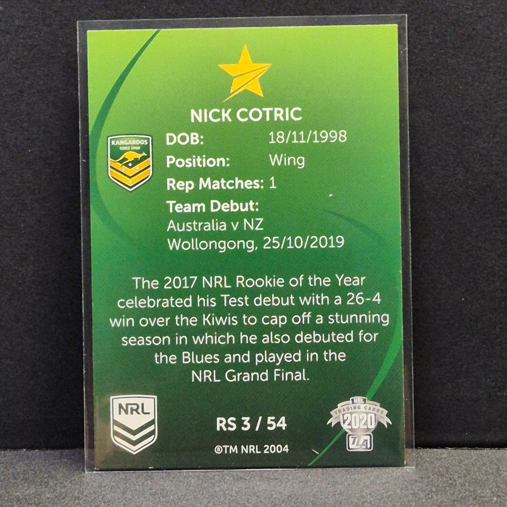 2020 NRL Traders - Representative Stars - RS3 - Nick Cotric