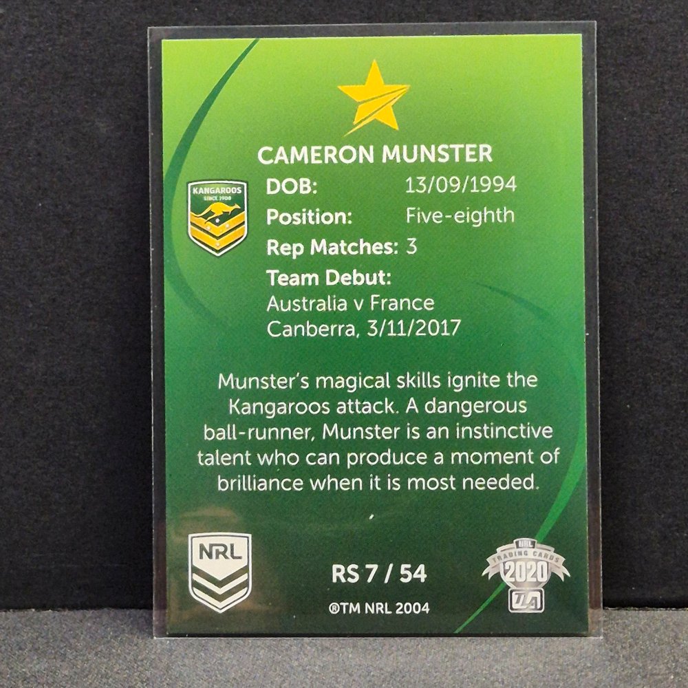 2020 NRL Traders - Representative Stars - RS7 - Cameron Munster