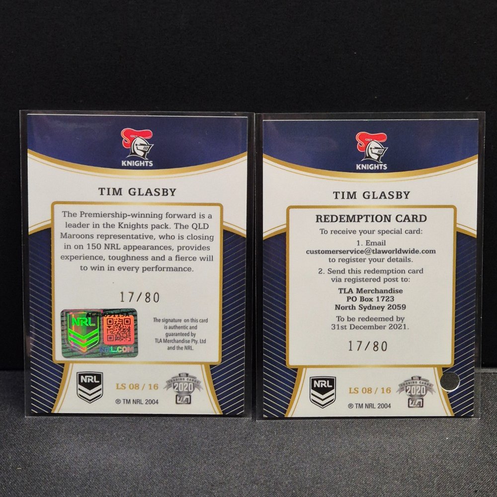 2020 NRL Traders Elite - League Sensations Signature - LS8 - Tim Glasby