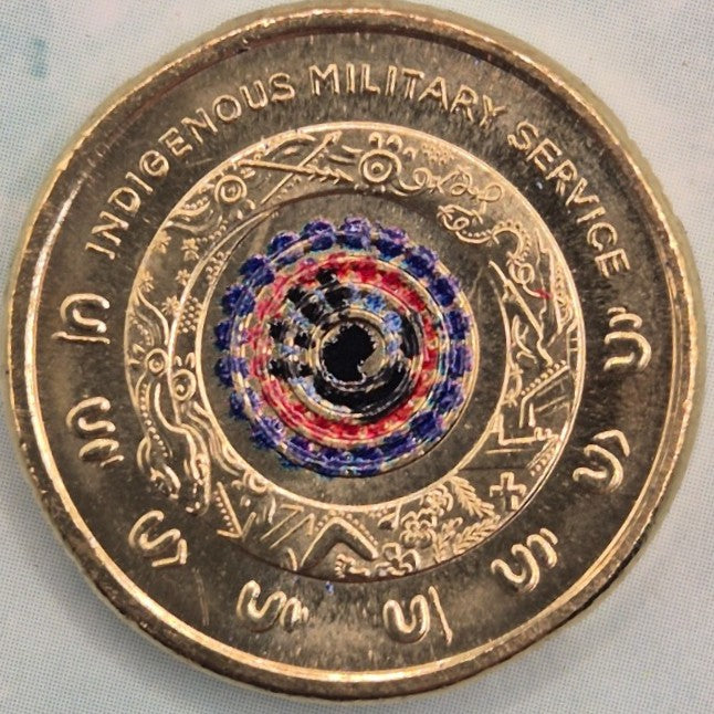 2021 $2 Indigenous Military Service uncirculated coin reverse