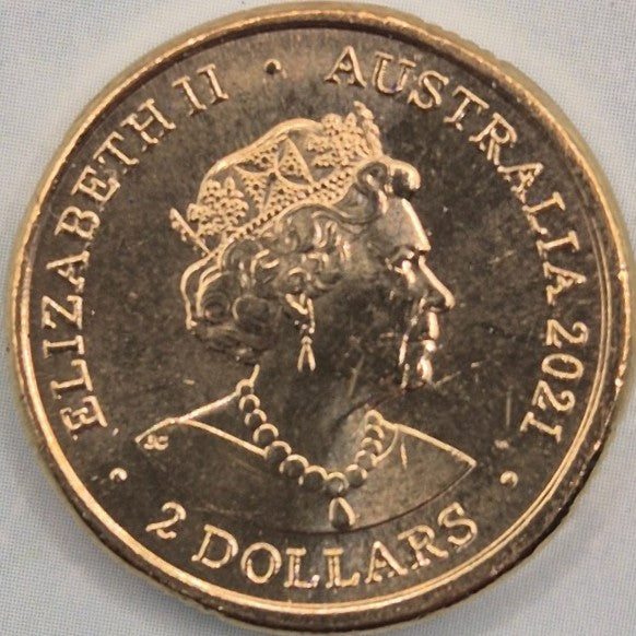 2021 $2 Indigenous Military Service uncirculated condition coin obverse