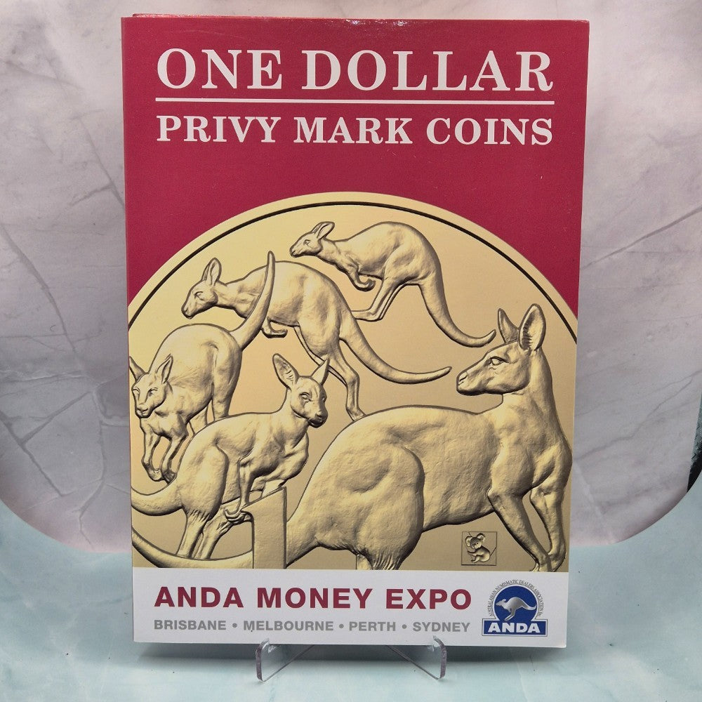 2021 ANDA One Dollar Privy Mark Coins in Folder Brisbane, Melbourne, Perth and Sydney