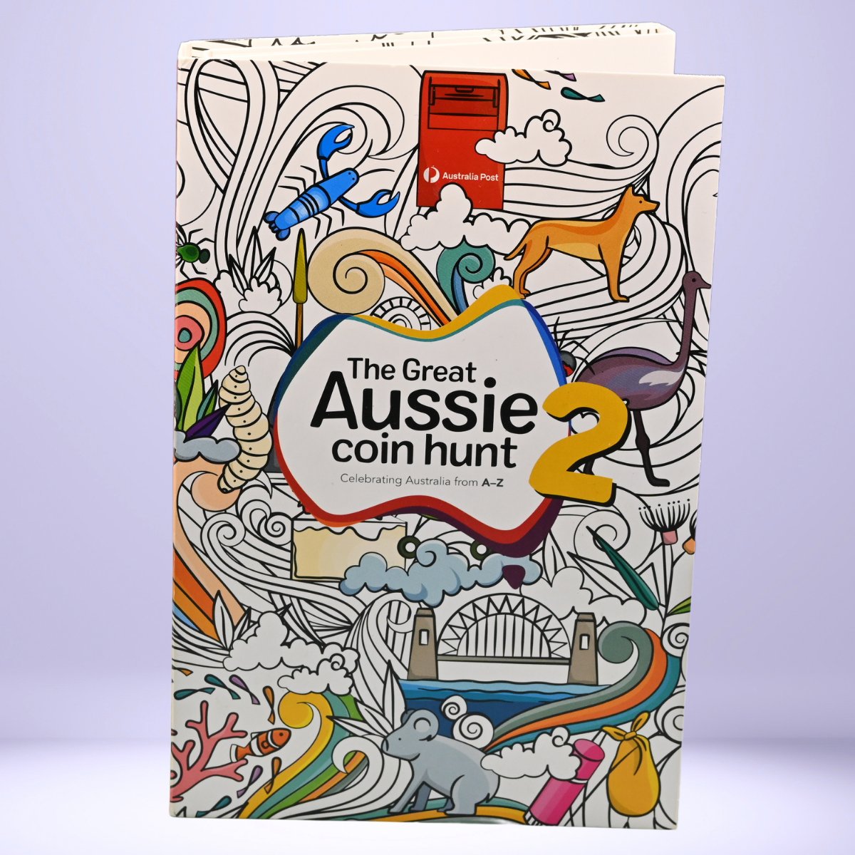 2021 'The Great Aussie Coin Hunt 2' Folder with various Australian icon illustrations