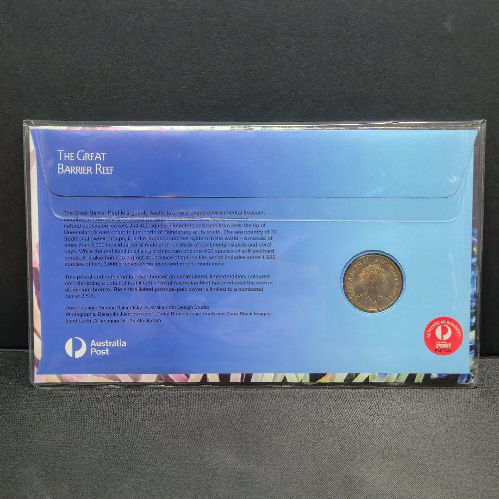 2021 $1 Impressions Great Barrier Reef Coloured 'G' PNC