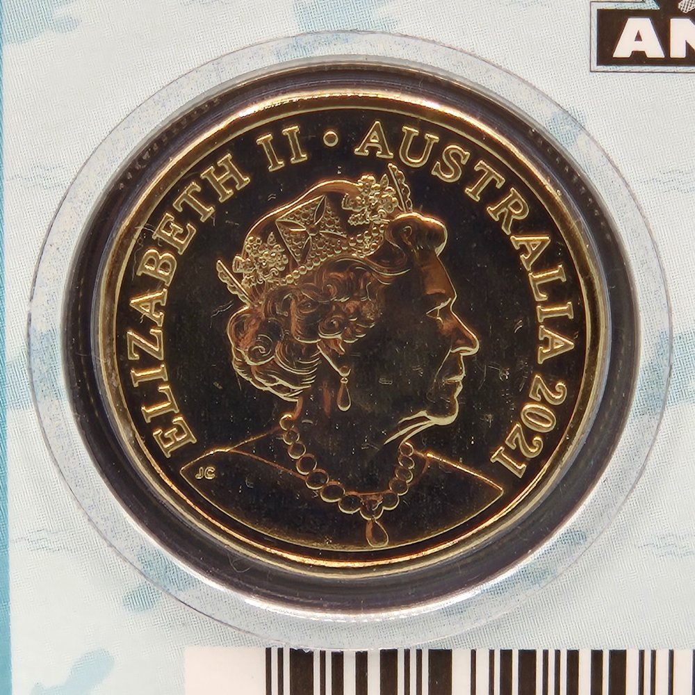 2021 $1 ANDA Mob of Roos 'Platypus' Privy mark Carded Coin