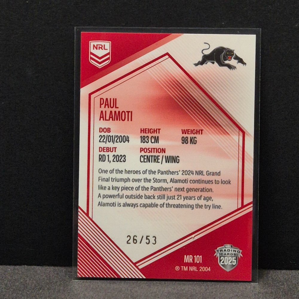 2025 NRL Traders Elite - Mojo Ruby - MR101 - Paul Alamoti
