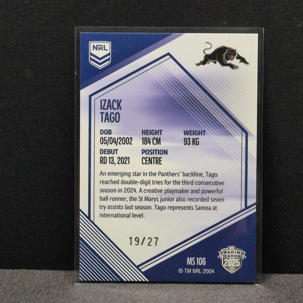 2025 NRL Traders Elite - Mojo Sapphire - MS106 - Izack Tago