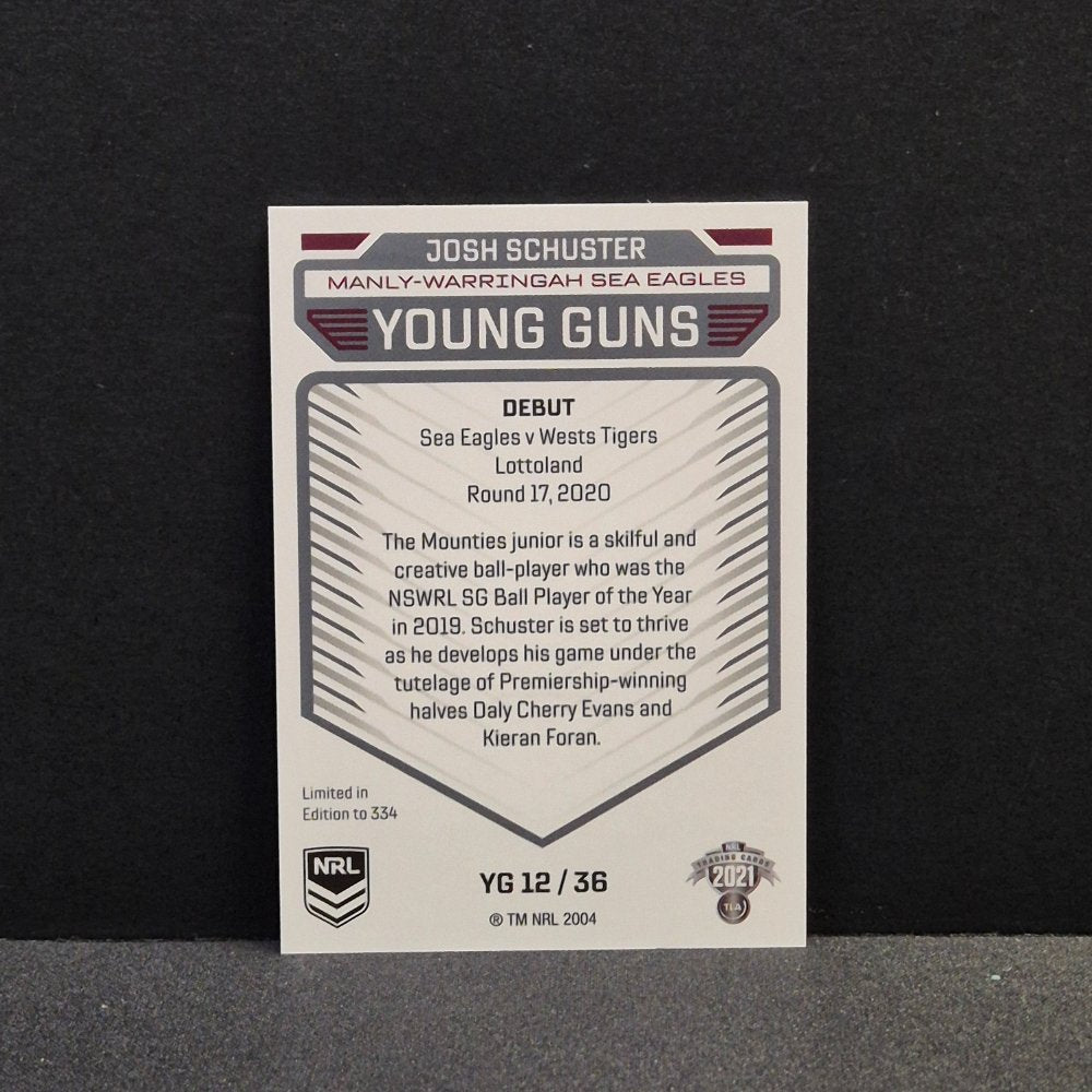 2021 NRL Traders Elite - Young Guns - YG12- Josh Schuster