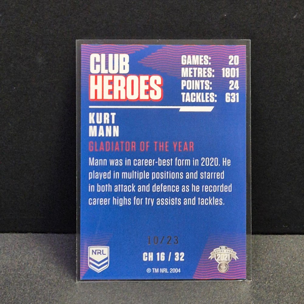 2021 NRL Traders Elite - Club Heroes - CH16 - Kurt Mann