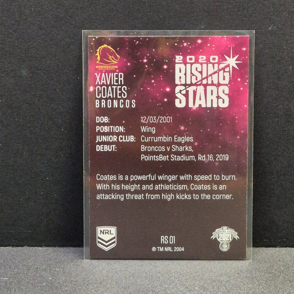 2021 NRL Traders - Rising Stars - RS01 - Xavier Coates