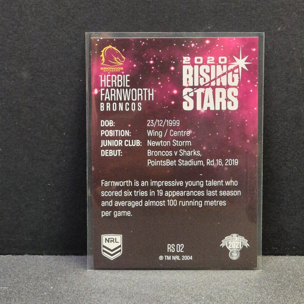 2021 NRL Traders - Rising Stars - RS02 - Herbie Farnworth