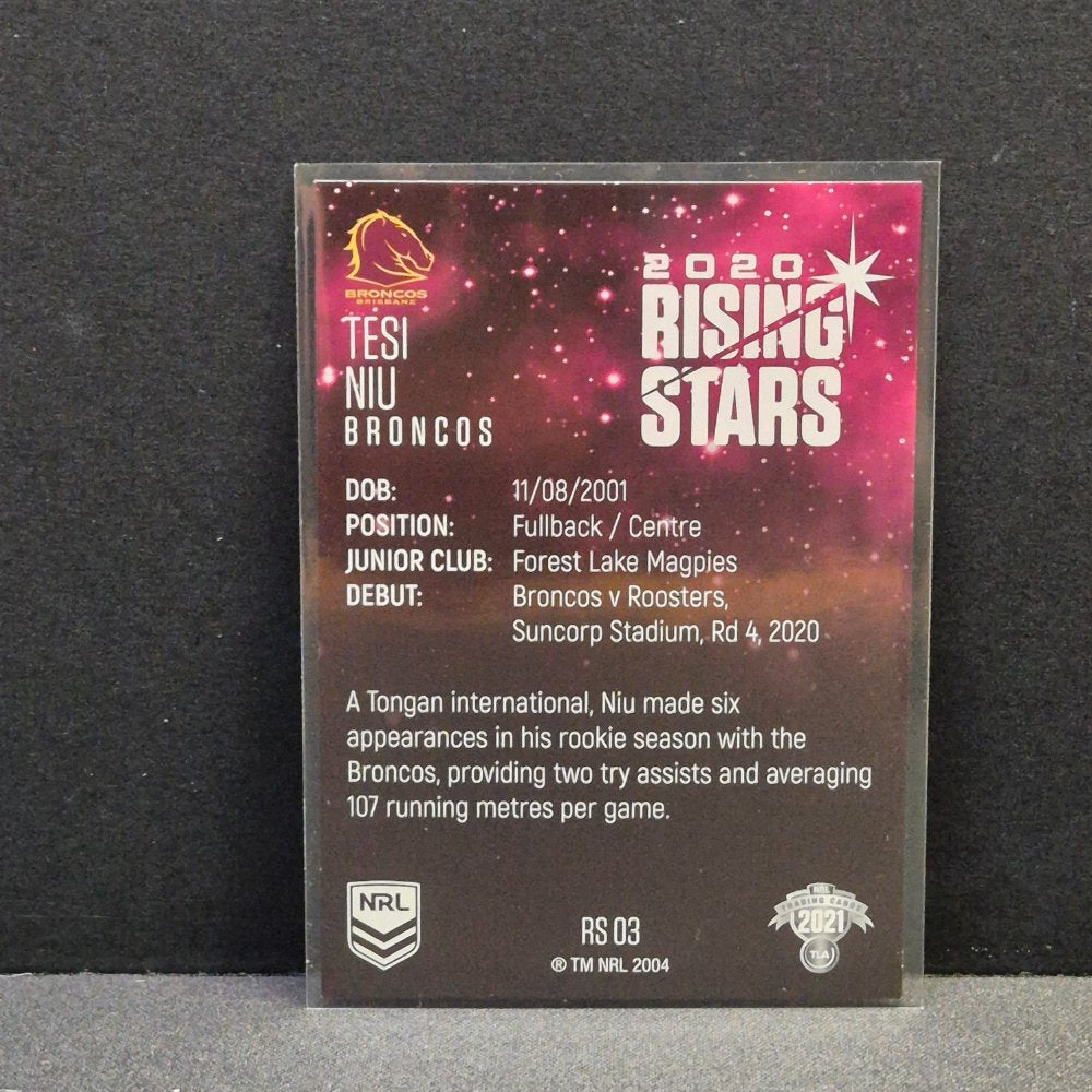 2021 NRL Traders - Rising Stars - RS03 - Tesi Niu