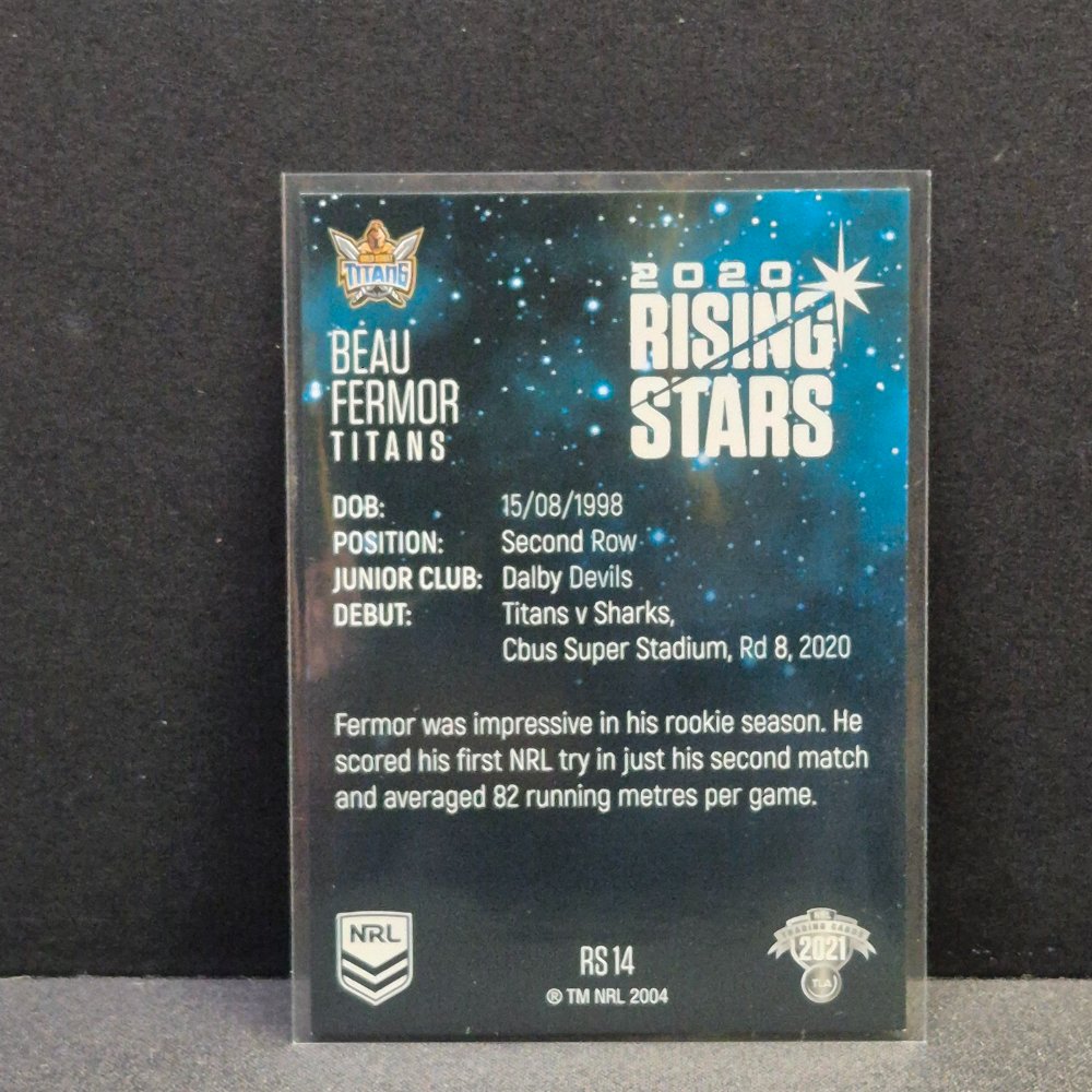 2021 NRL Traders - Rising Stars - RS14 - Beau Fermor