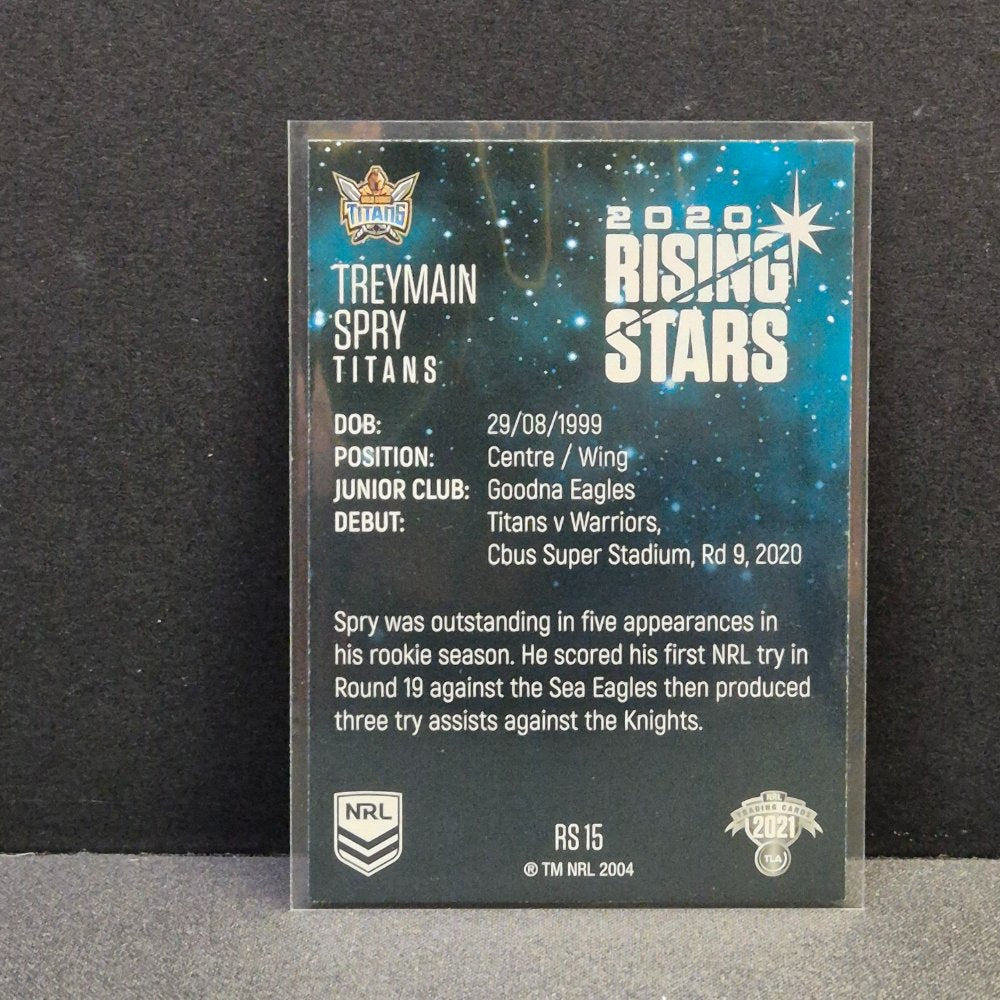 2021 NRL Traders - Rising Stars - RS15 - Treymain Spry