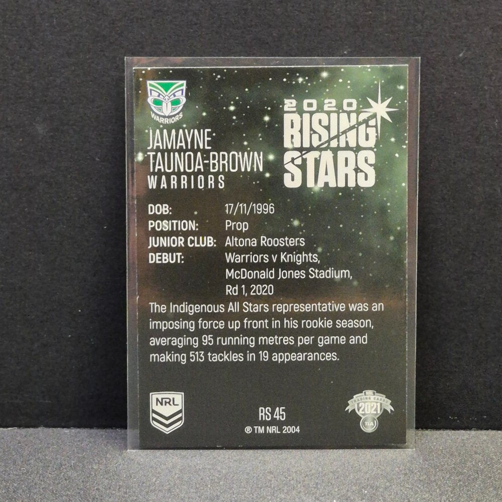 2021 NRL Traders - Rising Stars - RS45 - Jamayne Taunoa-Brown