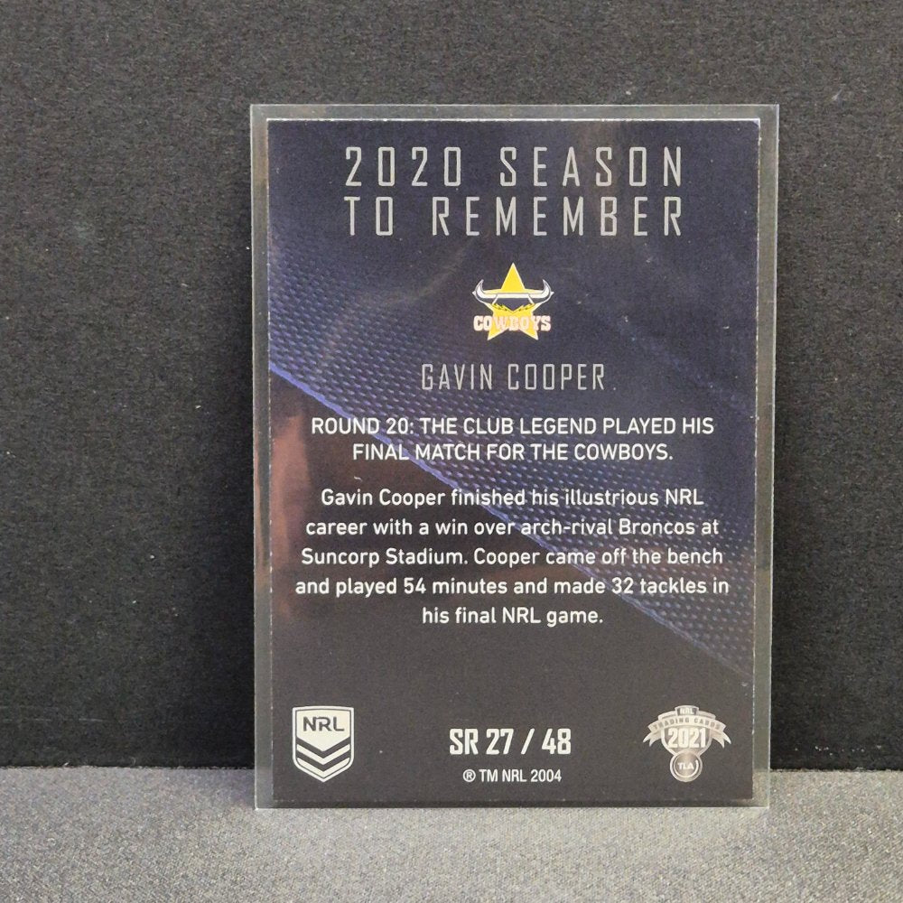 2021 NRL Traders - Season to Remember - SR27 - Gavin Cooper