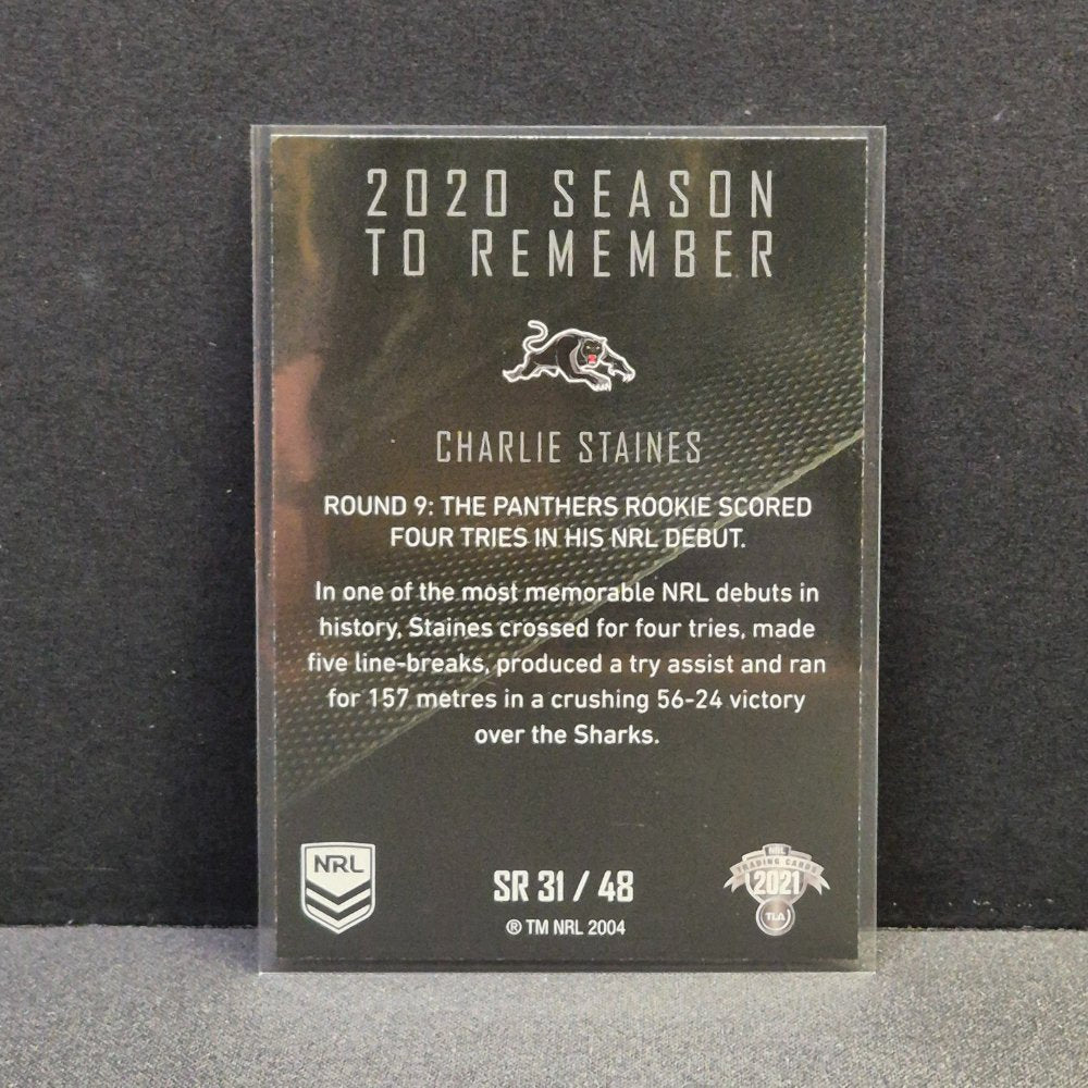 2021 NRL Traders - Season to Remember - SR31 - Charlie Staines