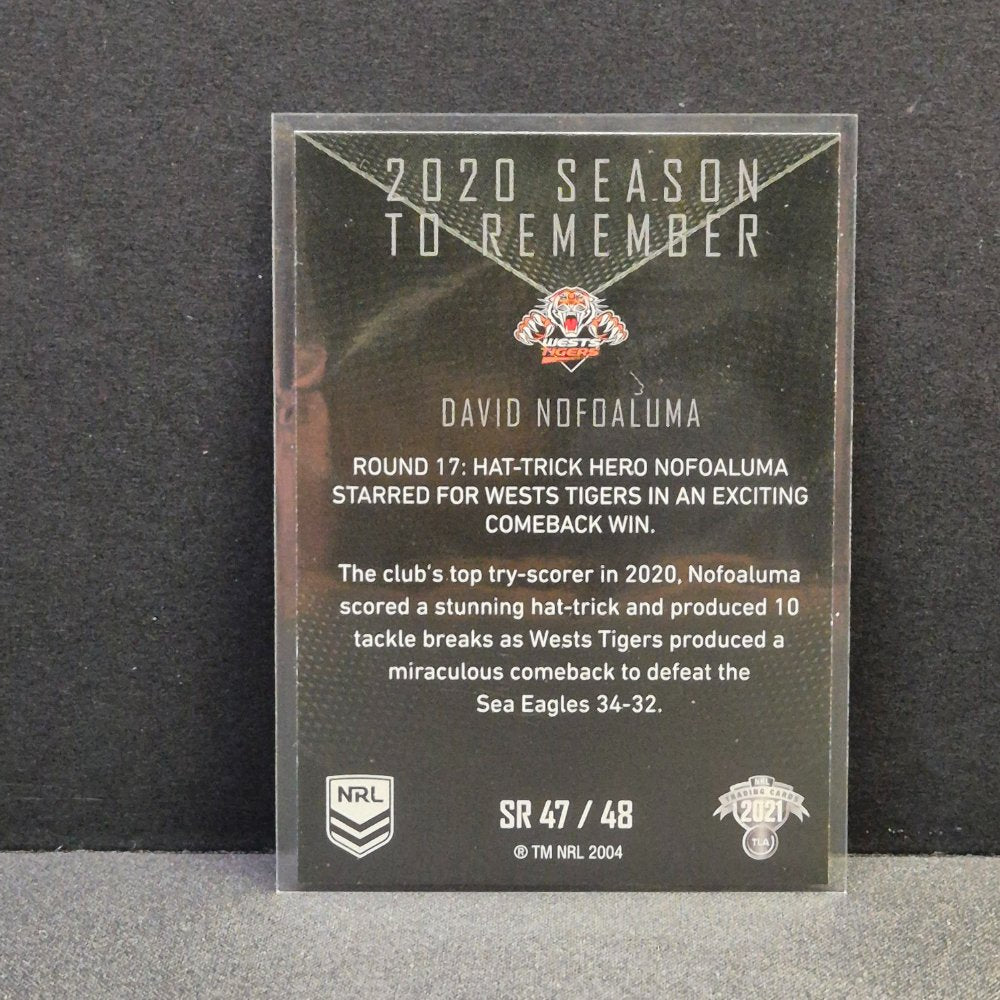 2021 NRL Traders - Season to Remember - SR47 - David Nofoaluma
