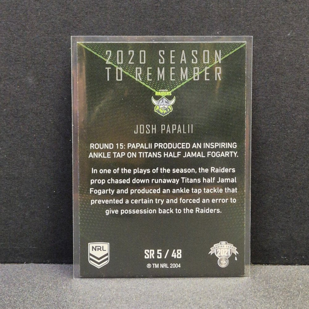 2021 NRL Traders - Season to Remember - SR5 - Josh Papali'i