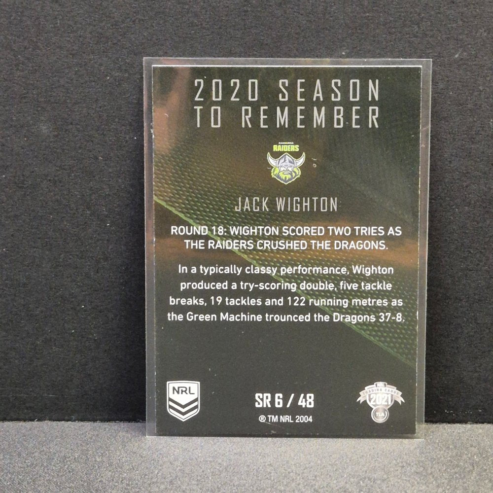 2021 NRL Traders - Season to Remember - SR6 - Jack Wighton